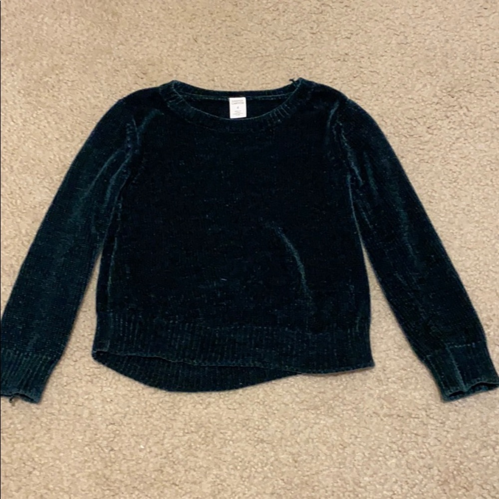 Hunter green chenille sweater